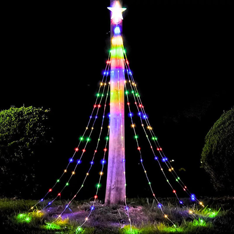 Árvore de Natal de Pisca Pisca + Estrela LED