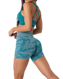 Shorts sem costura camuflado