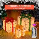 Caixa de Presente Iluminada de Natal LED
