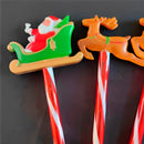 Espeto Solar de Natal LED - Trenó e Renas