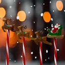 Espeto Solar de Natal LED - Trenó e Renas