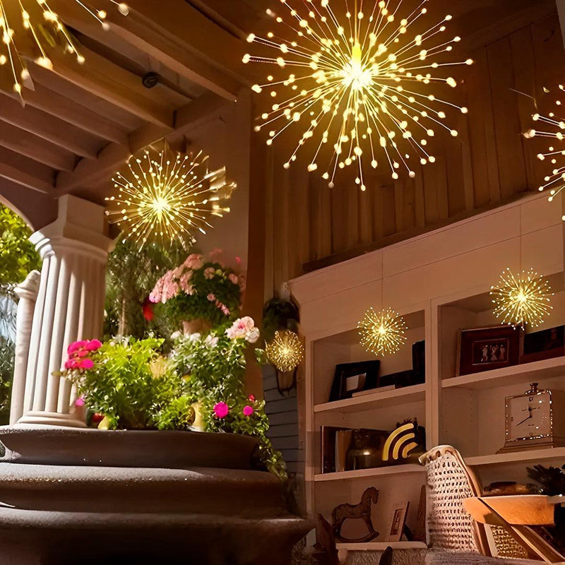 Pendente Solar de LED - Fogos de Artifício