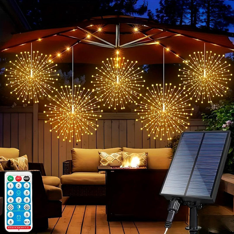 Pendente Solar de LED - Fogos de Artifício