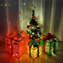 Caixa de Presente Iluminada de Natal LED