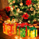 Caixa de Presente Iluminada de Natal LED