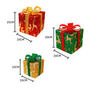 Caixa de Presente Iluminada de Natal LED