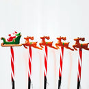 Espeto Solar de Natal LED - Trenó e Renas